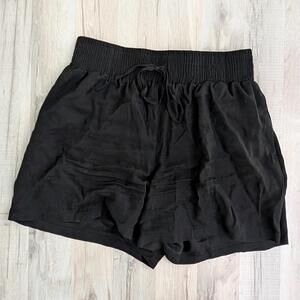 3/$20 Ophelia Roe Black Loose Fit High Rise Shorts, XL (A3)